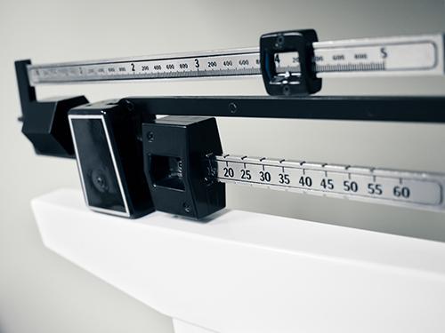 Close up of a doctor's scale.