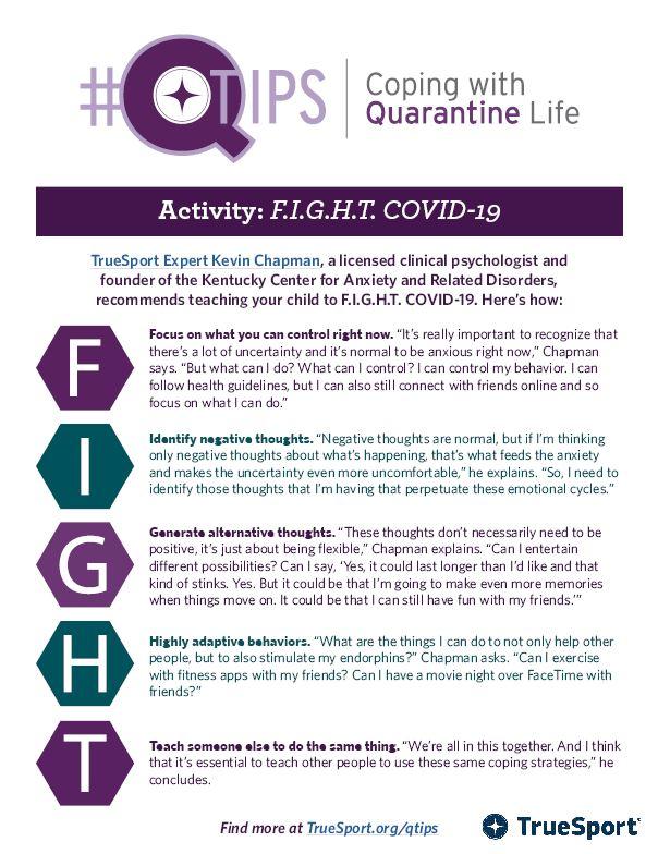 Smaller image of PDF Q Tip activity for FIGHTing Covid-19