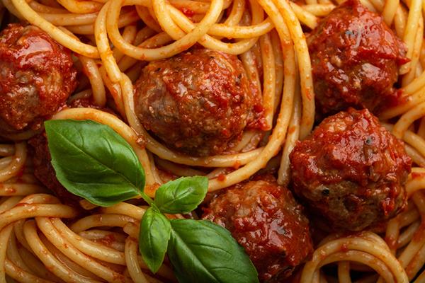 Spaghetti and meatballs.